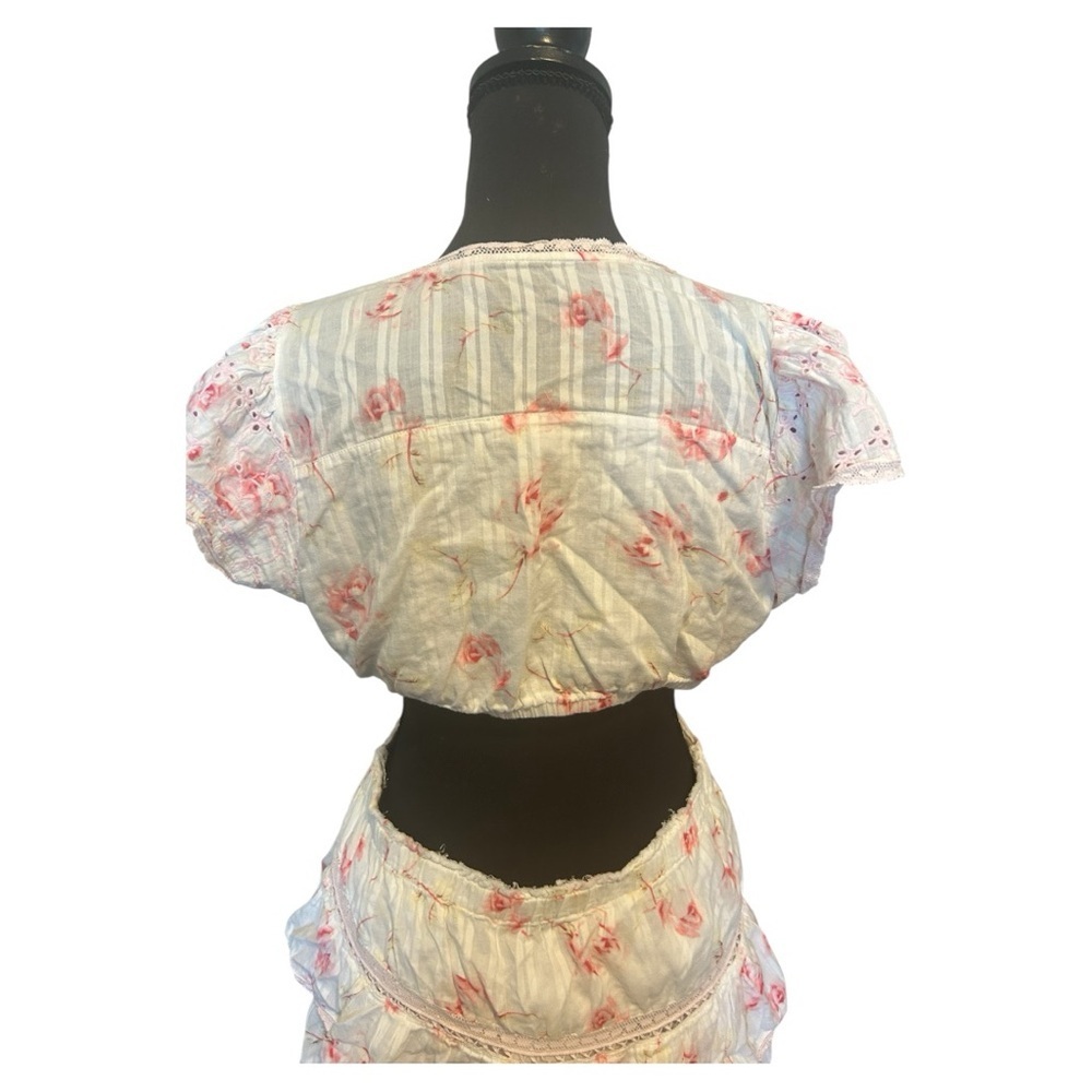 LoveShackFancy Audrina Cutout Ruffled Mini Dress - Picture 5 of 12